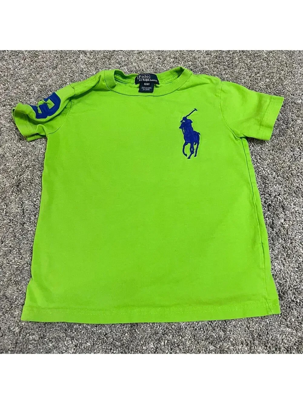 Polo Ralph Lauren Toddler Boy's Neon Green T Shirt size 4